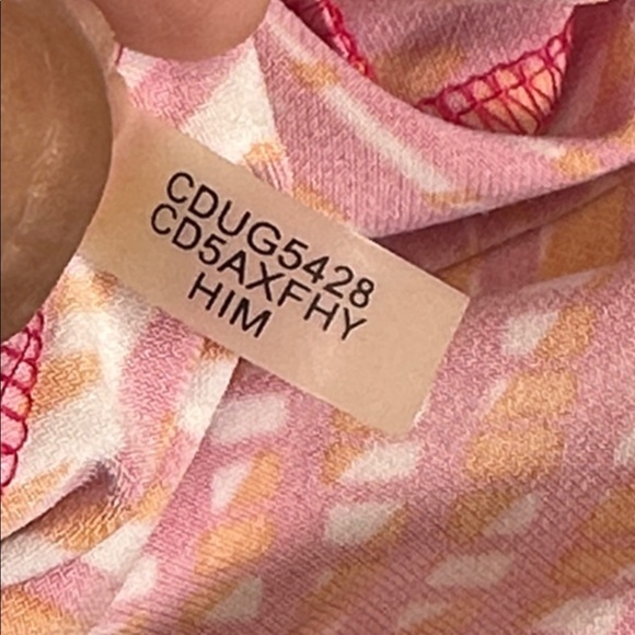 Calvin Klein‎ Size 10 Abstract Print Dress Pink Slit Sleeve Work Party Retro - Picture 10 of 10